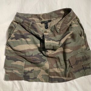 F21 Army Mini Skirt